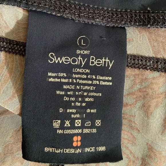 Sweaty Betty Leggings Mid Rise 7/8 Mesh panel Floral RN03525806 Large Short - Picture 8 of 9